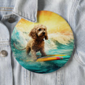 Cockapoo Beach Surfgrafik Button (Beispiel)
