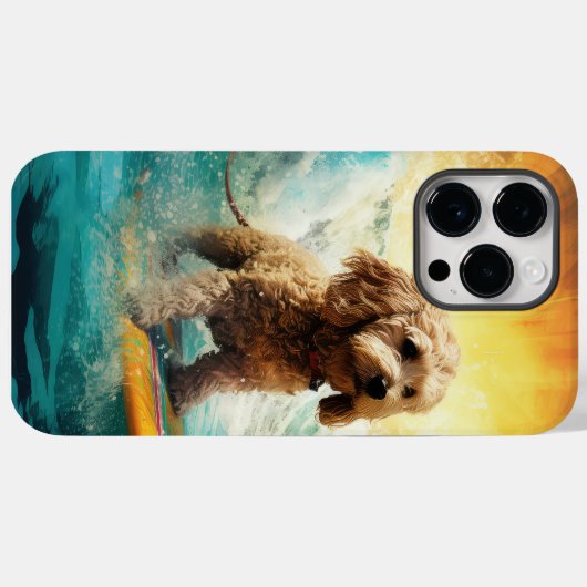 Cockapoo Beach Surfgrafik Case-Mate iPhone Hülle (Rückseite (Horizontal))