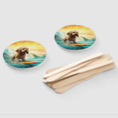 Cockapoo Beach Surfgrafik Fächer (Non-assembled)