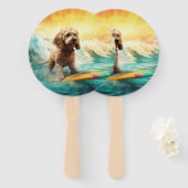 Cockapoo Beach Surfgrafik Fächer (Vorne und Hinten)