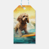 Cockapoo Beach Surfgrafik Geschenkanhänger (Vorderseite)