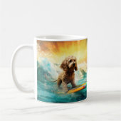 Cockapoo Beach Surfgrafik Kaffeetasse (Links)