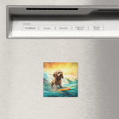 Cockapoo Beach Surfgrafik Magnet (In Situ (Geschirrspüler))