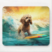 Cockapoo Beach Surfgrafik Mousepad (Vorne)
