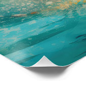 Cockapoo Beach Surfgrafik Poster (Ecke)