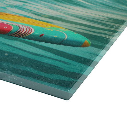 Cockapoo Beach Surfgrafik Schneidebrett (Ecke)