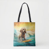 Cockapoo Beach Surfgrafik Tasche (Vorderseite)