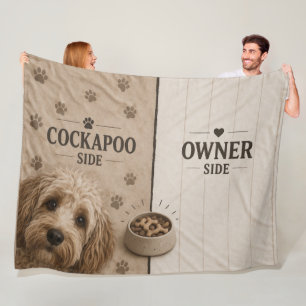 Cockapoo-Besitzer-Seite-Decke Lustiges Hunde-Liebh Fleecedecke