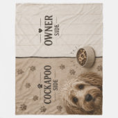 Cockapoo-Besitzer-Seite-Decke Lustiges Hunde-Liebh Fleecedecke (Vorderseite)
