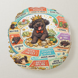 Cockapoo Board Game Cushion | Funny Dog Gift Rundes Kissen