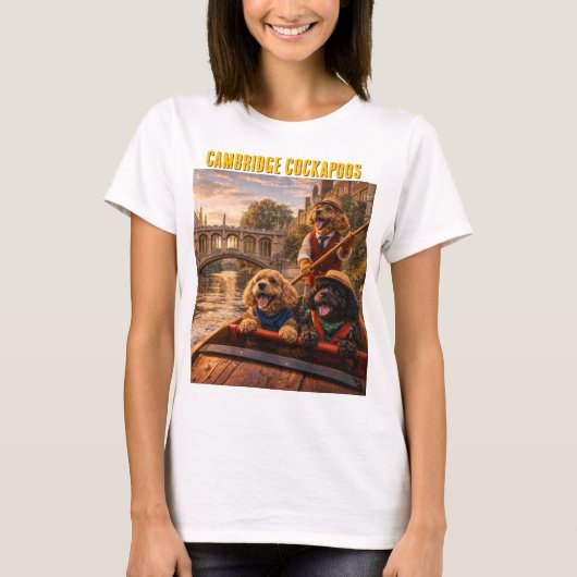 Cockapoo Cambridge Hemd UK Reise Geschenk T-Shirt (Vorderseite)
