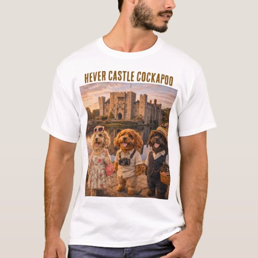 Cockapoo Castle T-Shirt Hever Geschenk (Vorderseite)