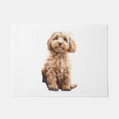 Cockapoo Cavoodle Labradoodle Niedlicher Welpenhun Fußmatte (Vorderseite)