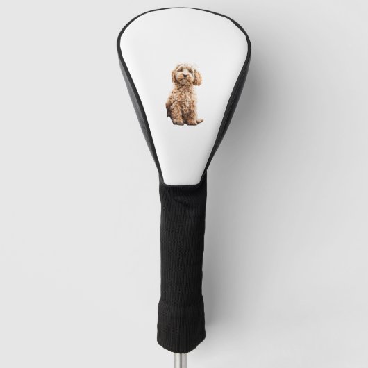 Cockapoo Cavoodle Labradoodle Niedlicher Welpenhun Golf Headcover (Vorderseite)