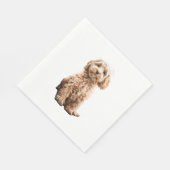 Cockapoo Cavoodle Labradoodle Niedlicher Welpenhun Serviette (Ecke)