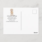 Cockapoo Champagner-Ankündigung Postkarte (Rückseite)