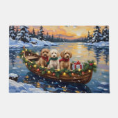 Cockapoo Christmas Boat Holiday Fußmatte (Vorderseite)