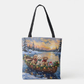 Cockapoo Christmas Boat Holiday Tasche (Rückseite)