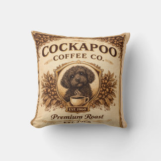 Cockapoo Coffee Co Pillow | Dog Lover Cushion Gift Kissen