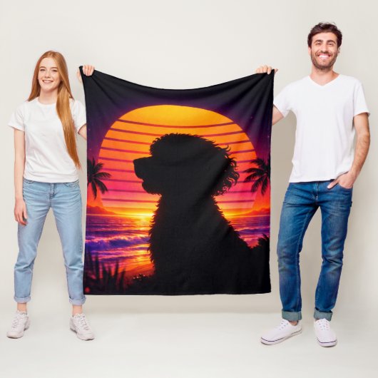Cockapoo-Decken - Retro Cockapoo-Hundefan-Geschenk Fleecedecke (Beispiel)