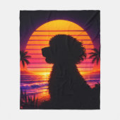 Cockapoo-Decken - Retro Cockapoo-Hundefan-Geschenk Fleecedecke (Vorderseite)