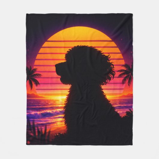 Cockapoo-Decken - Retro Cockapoo-Hundefan-Geschenk Fleecedecke (Vorderseite)