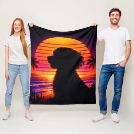 Cockapoo-Decken - Retro-Geschenk für Cockapoo-Hund Fleecedecke