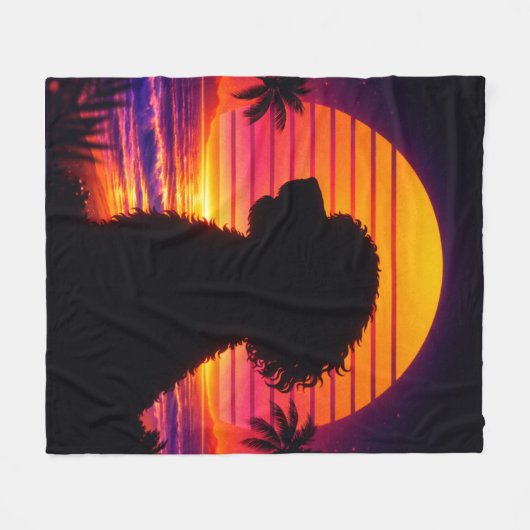 Cockapoo-Decken - Retro-Geschenk für Cockapoo-Hund Fleecedecke (Vorderseite (Horizontal))