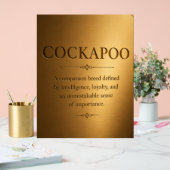Cockapoo Definition Geschenktafel – Lustiger Hunde Acrylschild (Hochzeit)