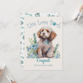 Cockapoo Dog Adoption, Gotcha Tag Karte (Vorderseite/Rückseite Beispiel)