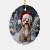 Cockapoo Dog Christmas Keepake Keramik Ornament (Rechts)