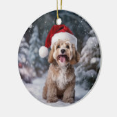 Cockapoo Dog Christmas Keepake Keramik Ornament (Links)