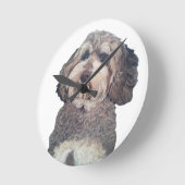 Cockapoo dog clock runde wanduhr (Winkel)