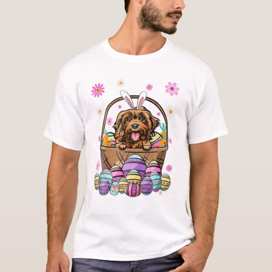 Cockapoo Dog Happy Easter Day T-Shirt (Vorderseite)
