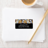 Cockapoo Dog Pack Black Adressaufkleber (Insitu)