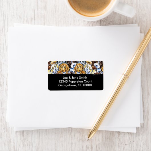 Cockapoo Dog Pack Black Adressaufkleber (Insitu)