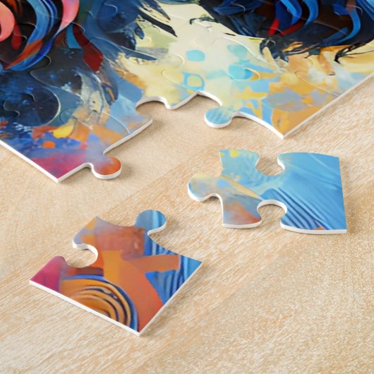 Cockapoo Dog Portrait Akryllische Kunst Print Dog Puzzle (Seite)