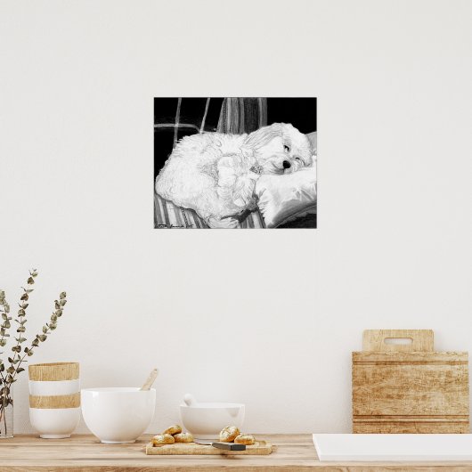 Cockapoo Dog Portrait Poster Print (Küche)