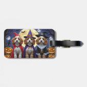 Cockapoo Dog Pumpkin Halloween Funny Gepäckanhänger (Rückseite horizontal)