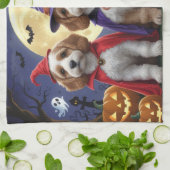 Cockapoo Dog Pumpkin Halloween Funny Geschirrtuch (Gefaltet)