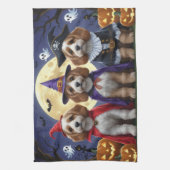 Cockapoo Dog Pumpkin Halloween Funny Geschirrtuch (Vertikal)