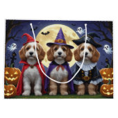 Cockapoo Dog Pumpkin Halloween Funny Große Geschenktüte (Rückseite)