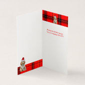 Cockapoo Dog Red Black Kariert Weihnachtsfeiertag (Innenseite)