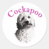 Cockapoo Dog Runder Aufkleber (Vorderseite)