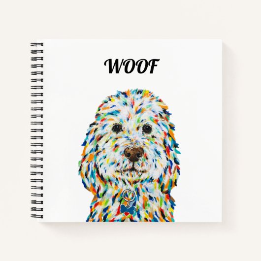 Cockapoo Dog Square Notebook Notizblock (Vorderseite)