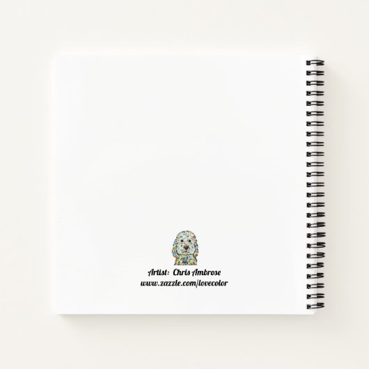 Cockapoo Dog Square Notebook Notizblock (Rückseite)