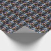 Cockapoo Dog Whimsical Halloween Malerei Geschenkpapier (Ecke)