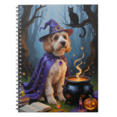 Cockapoo Dog Whimsical Halloween Malerei Notizblock (Vorderseite)