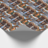 Cockapoo Dogs Christmas Snow Holiday  Geschenkpapier (Ecke)