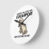 Cockapoo Dogs | Dog Breed Pet Pets Gift Ideas Runde Wanduhr (Winkel)